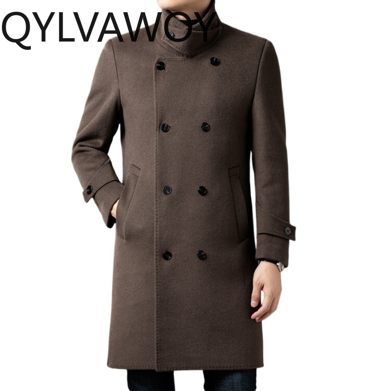 Tailored Coat Wool - QYLVAWOY 69% Wool Coat Tailored Collar