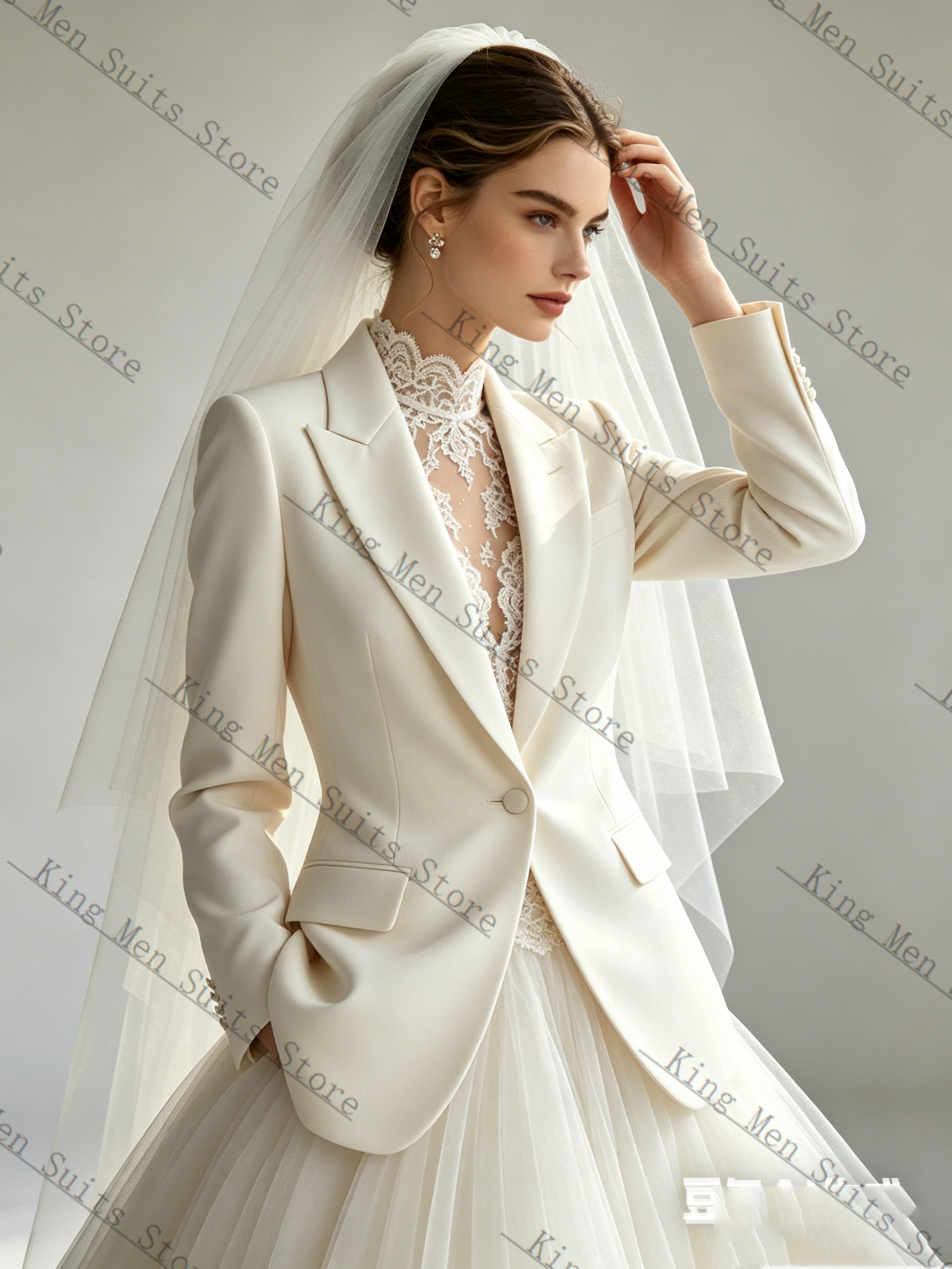White Spring Women Suit Skirt  - Women'S Formal Jackets To Wear With Dresses avis et prix