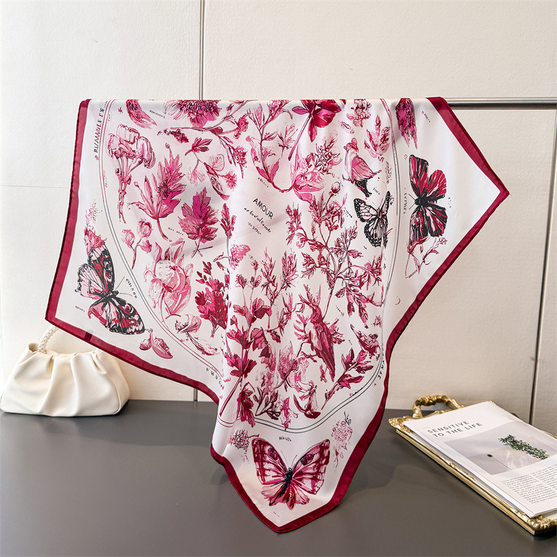 Vintage Butterfly Sketch Squar - Scarf Silk Neck avis et prix