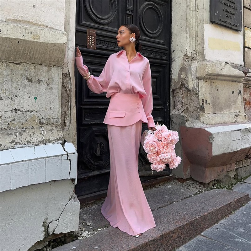 Autumn Pink Black Women Suit S - Women Formal Wear Shirts avis et prix