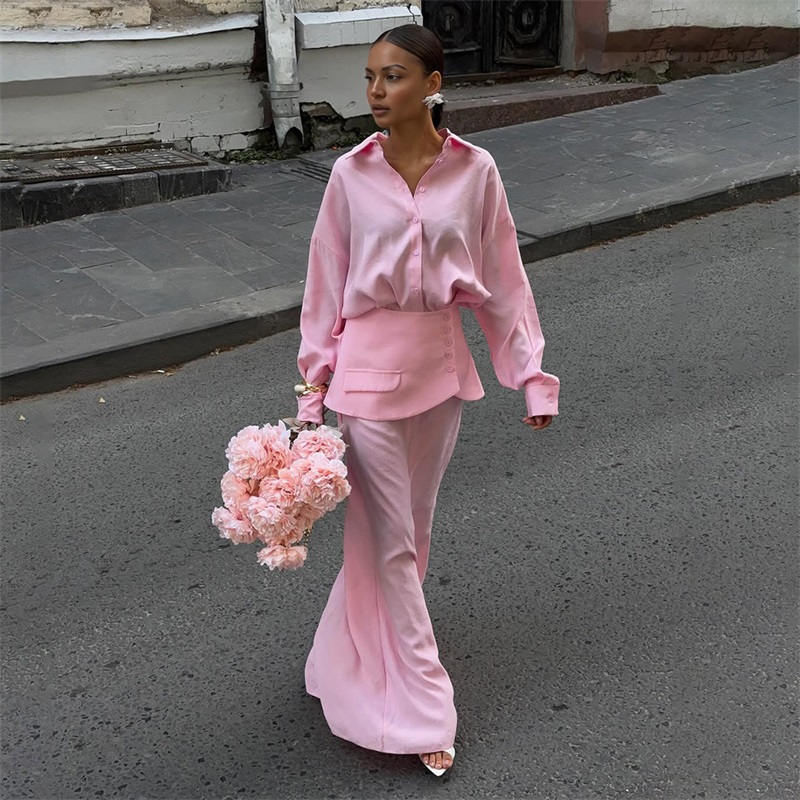 Autumn Pink Black Women Suit S - Women Formal Wear Shirts avis et prix