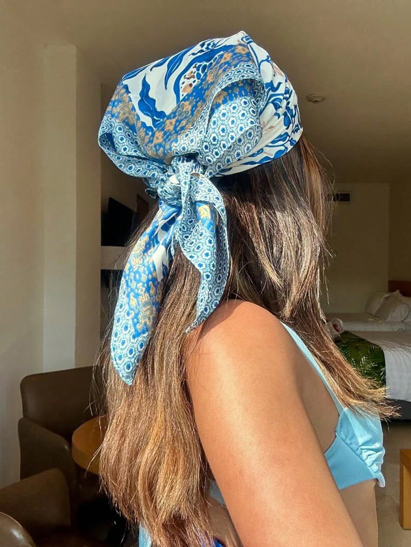 Luxury Brand Bohemia Print Squ - Scarf Silk Neck avis et prix