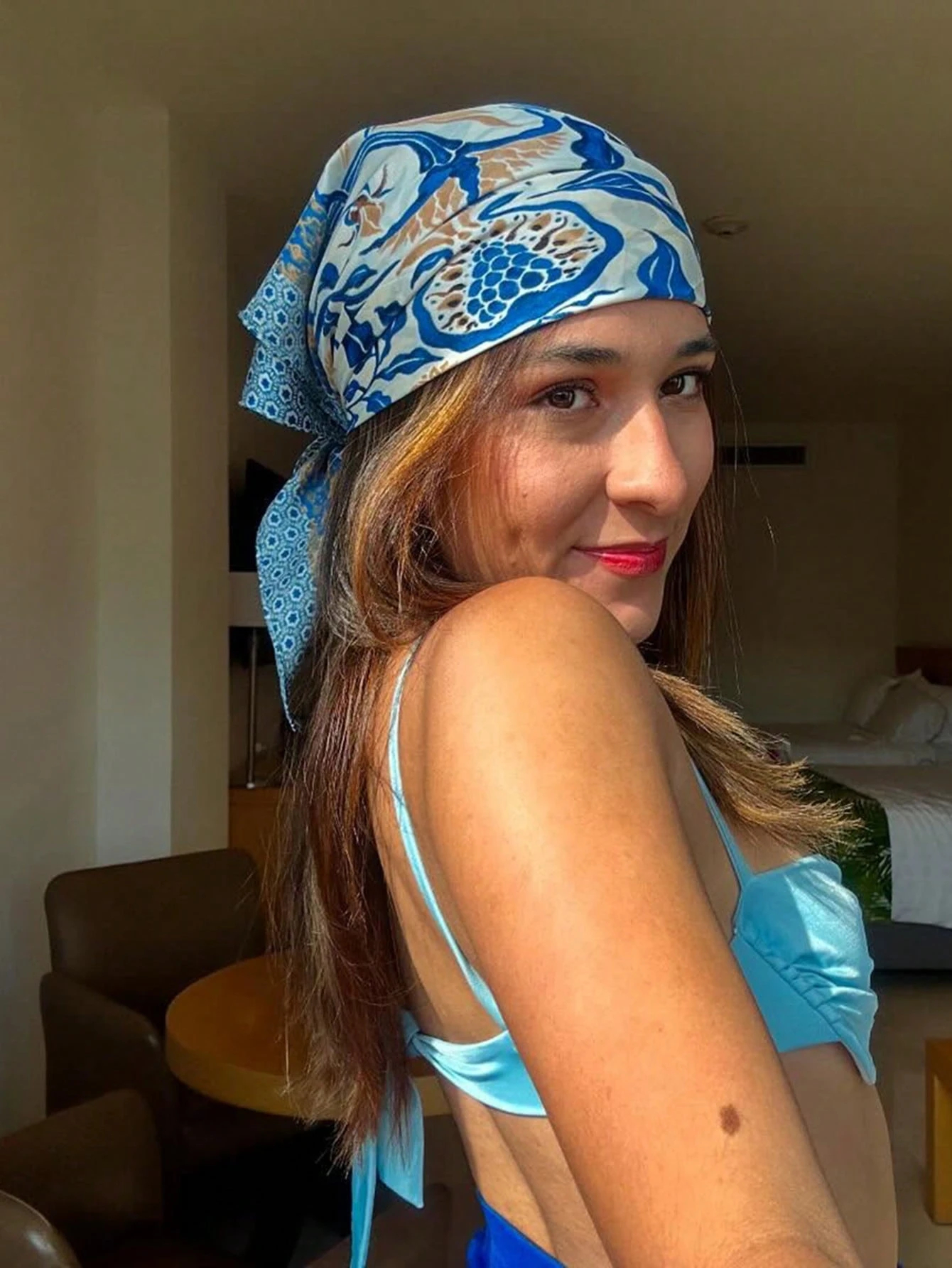 Luxury Brand Bohemia Print Squ - Scarf Silk Neck avis et prix
