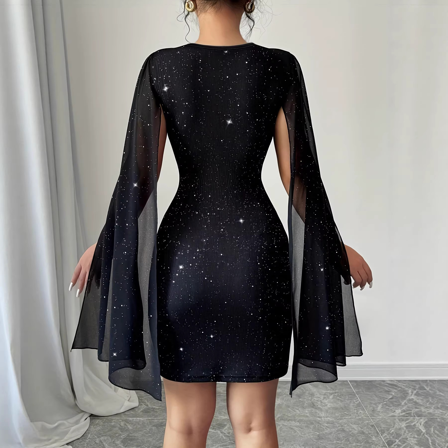 V Neck Bodycon Midi Dress Eleg - Women'S Elegant Formal Wear avis et prix