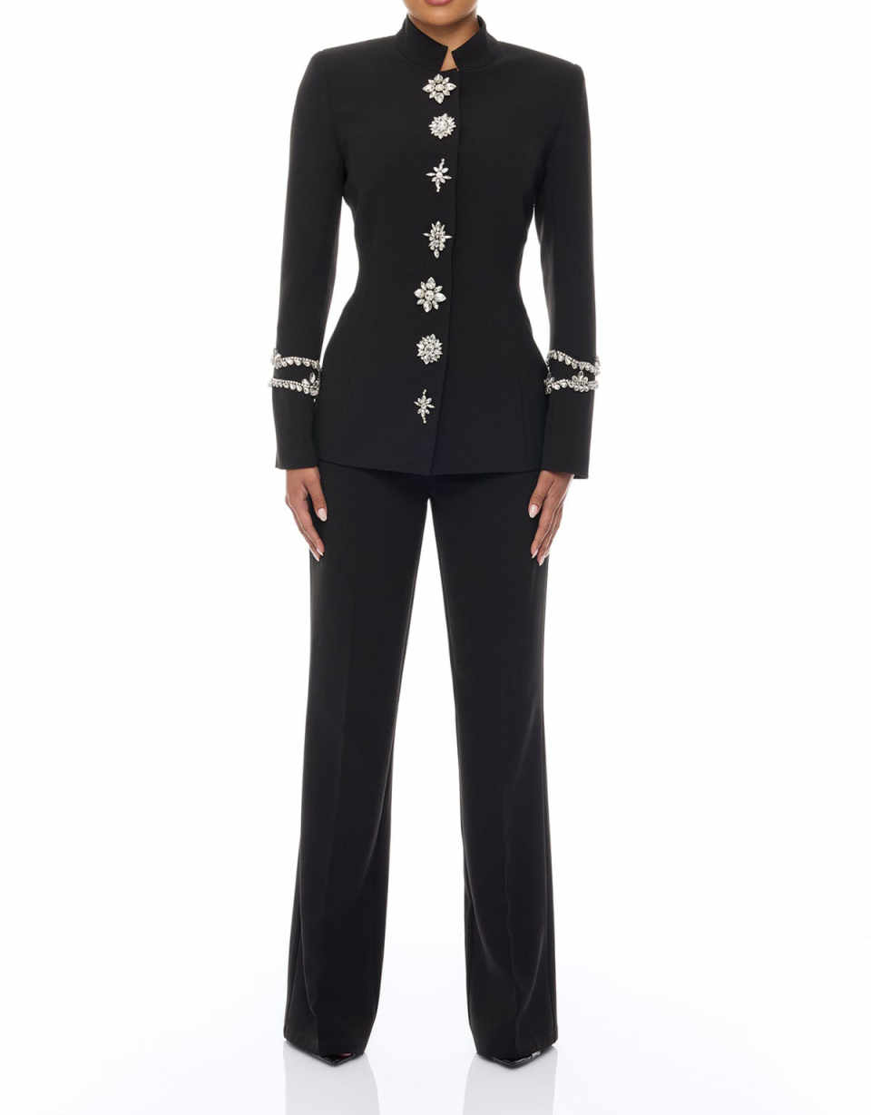 Designer Crystal Women Pants S - Women'S Formal Jackets To Wear With Dresses avis et prix