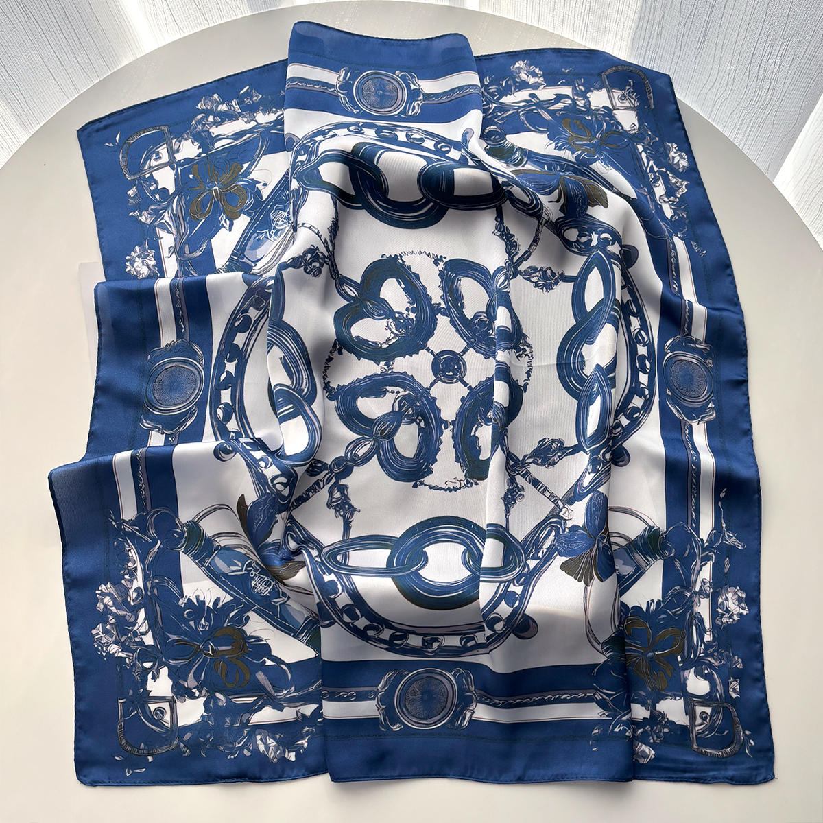70*70cm Luxury Starfish Print  - Scarf Silk Neck avis et prix