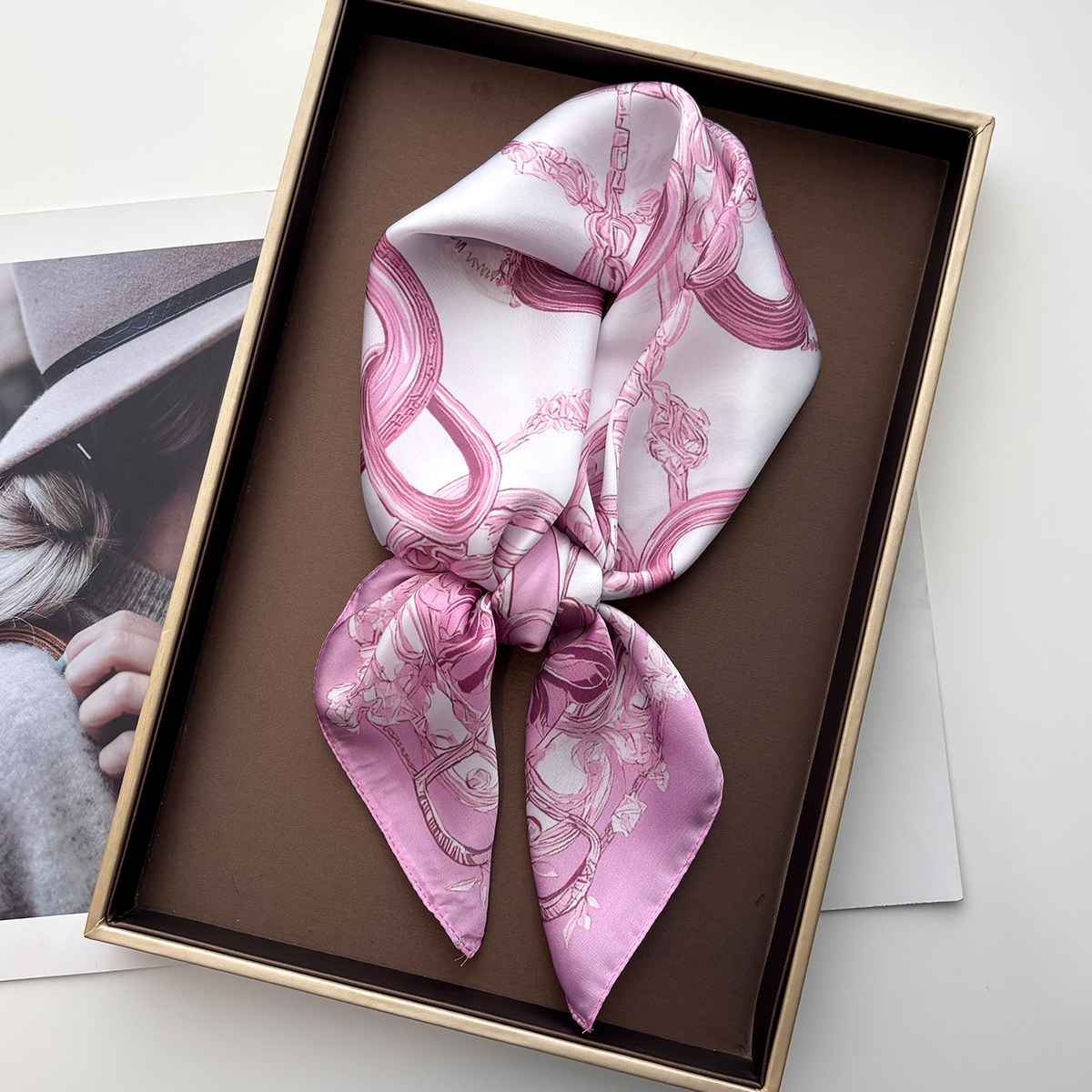 70*70cm Luxury Starfish Print  - Scarf Silk Neck avis et prix