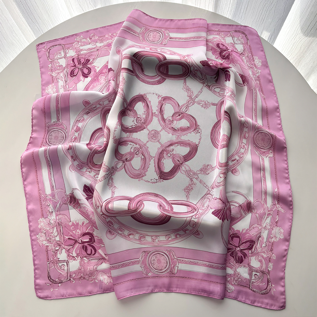 70*70cm Luxury Starfish Print  - Scarf Silk Neck avis et prix