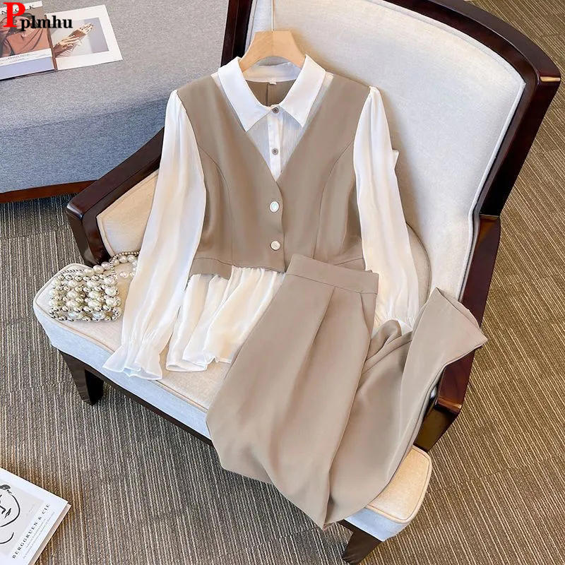 Korean Chiffon 2 Pieces Sets S - Women'S Formal Wear With Pants avis et prix