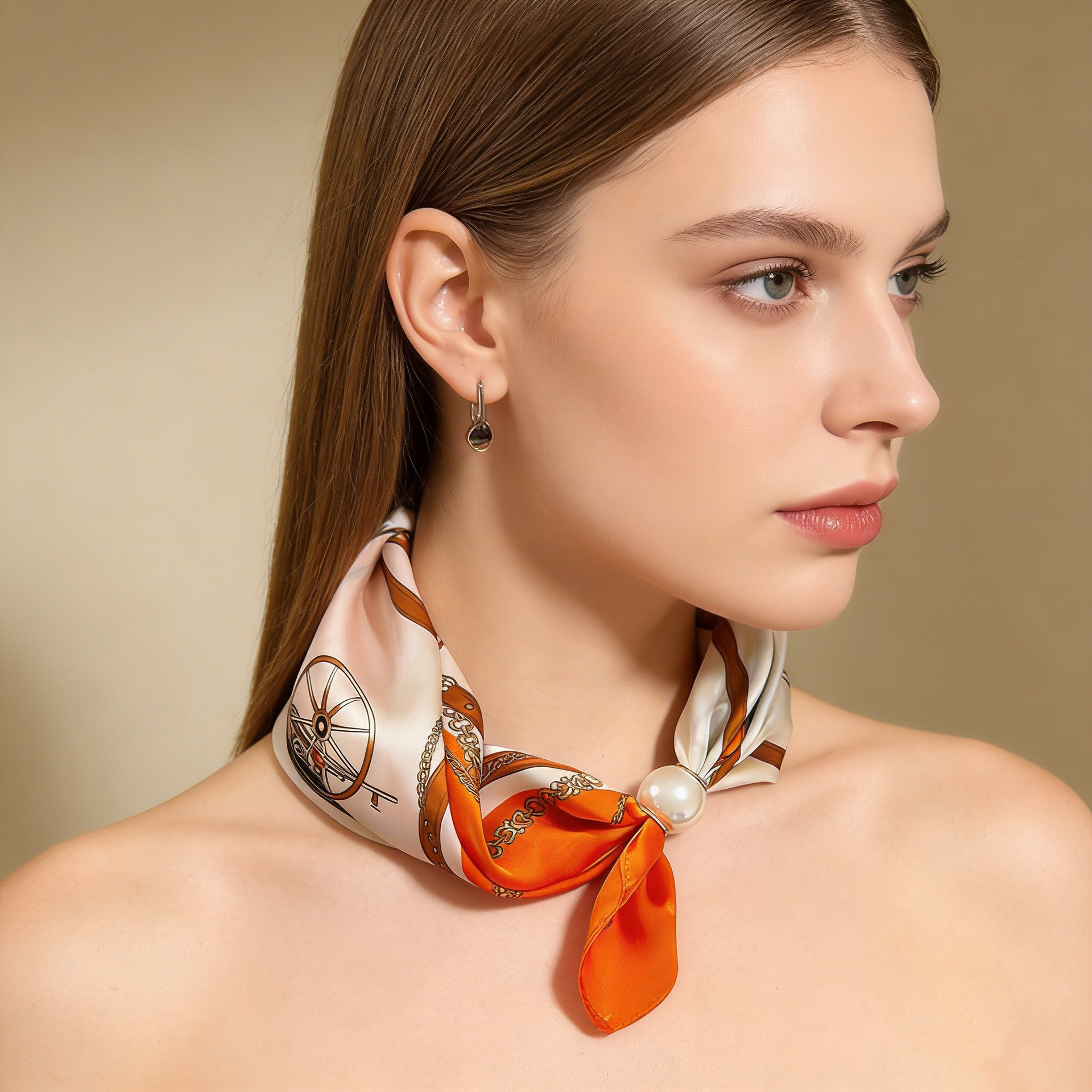 Scarf Chain Silk Lazy Magnetic - Scarf Silk Neck avis et prix