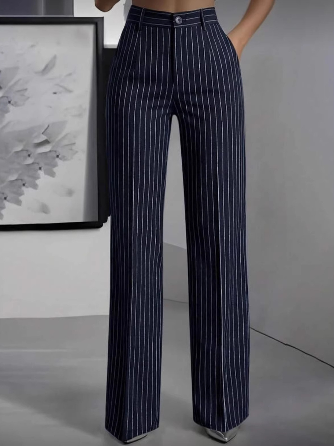Elegant High Waist Straight Le - Women'S Formal Wear With Pants avis et prix