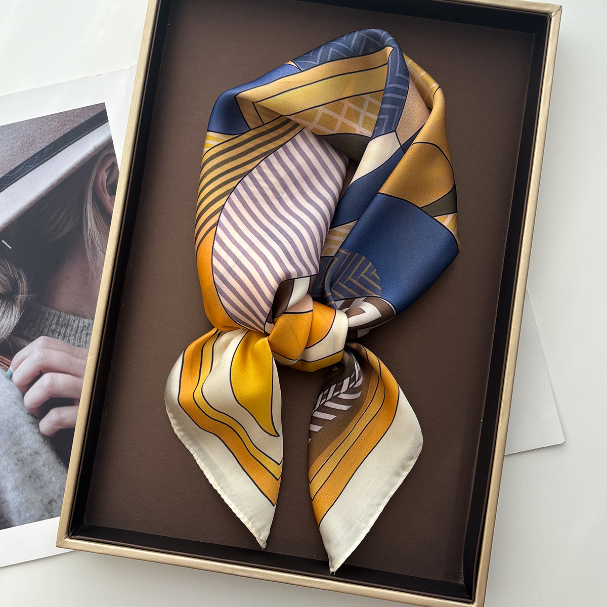 Luxury Square Scarf For Women  - Scarf Silk Neck avis et prix
