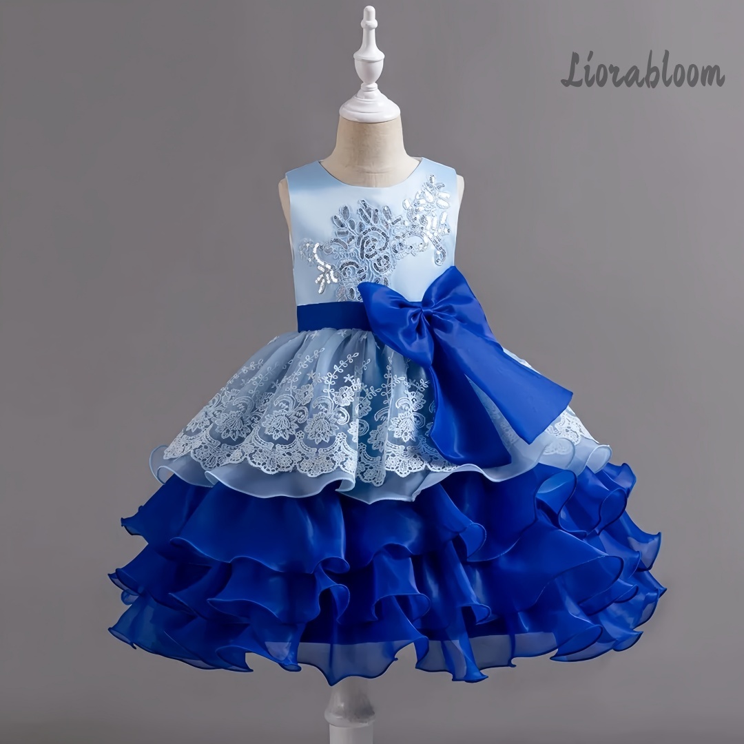 Girls' Dress With Large Bow Sl - Women'S Elegant Formal Wear avis et prix