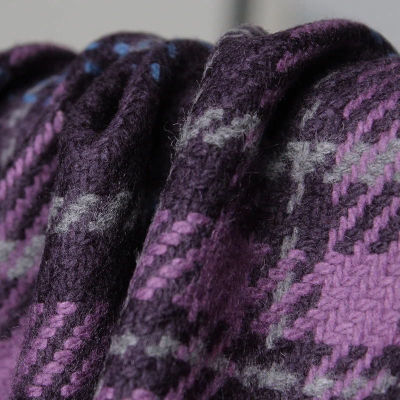 Redraspberry Purple Plaid Twee - Tailored Coat Wool avis et prix