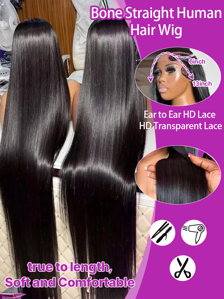 13x4 HD Lace Front Wig 250% De - Women'S Elegant Formal Wear avis et prix