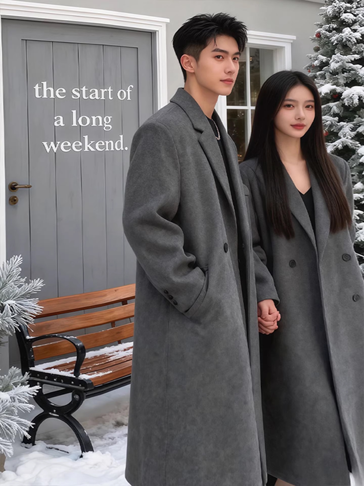 Black Woolen Coat Men's Mid-Le - Tailored Coat Wool avis et prix