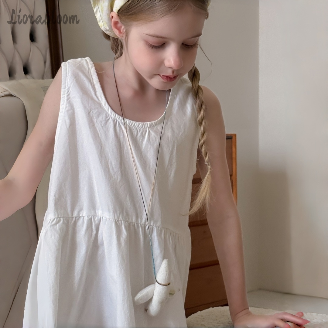 Girls' White Dress Simple Maxi - Women'S Formal Wear For Girls avis et prix