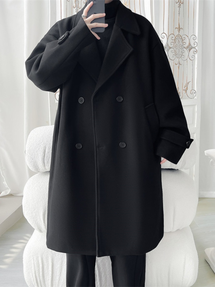Men's Long Over-Knee Woolen Co - Tailored Coat Wool avis et prix