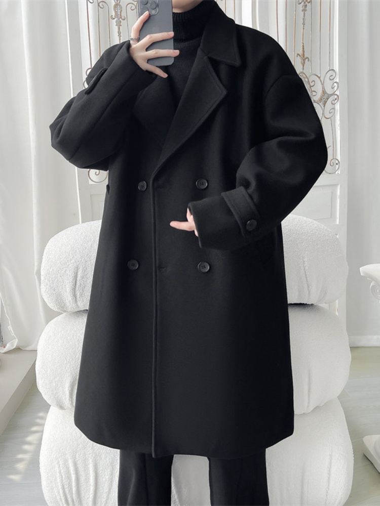 Men's Long Over-Knee Woolen Co - Tailored Coat Wool avis et prix