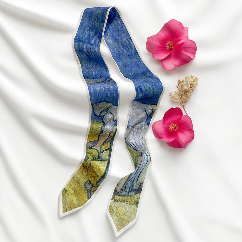 Prints Long Hairband Skinny Ne - Scarf Silk Neck avis et prix