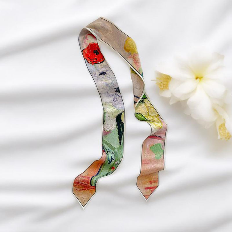 Prints Long Hairband Skinny Ne - Scarf Silk Neck avis et prix