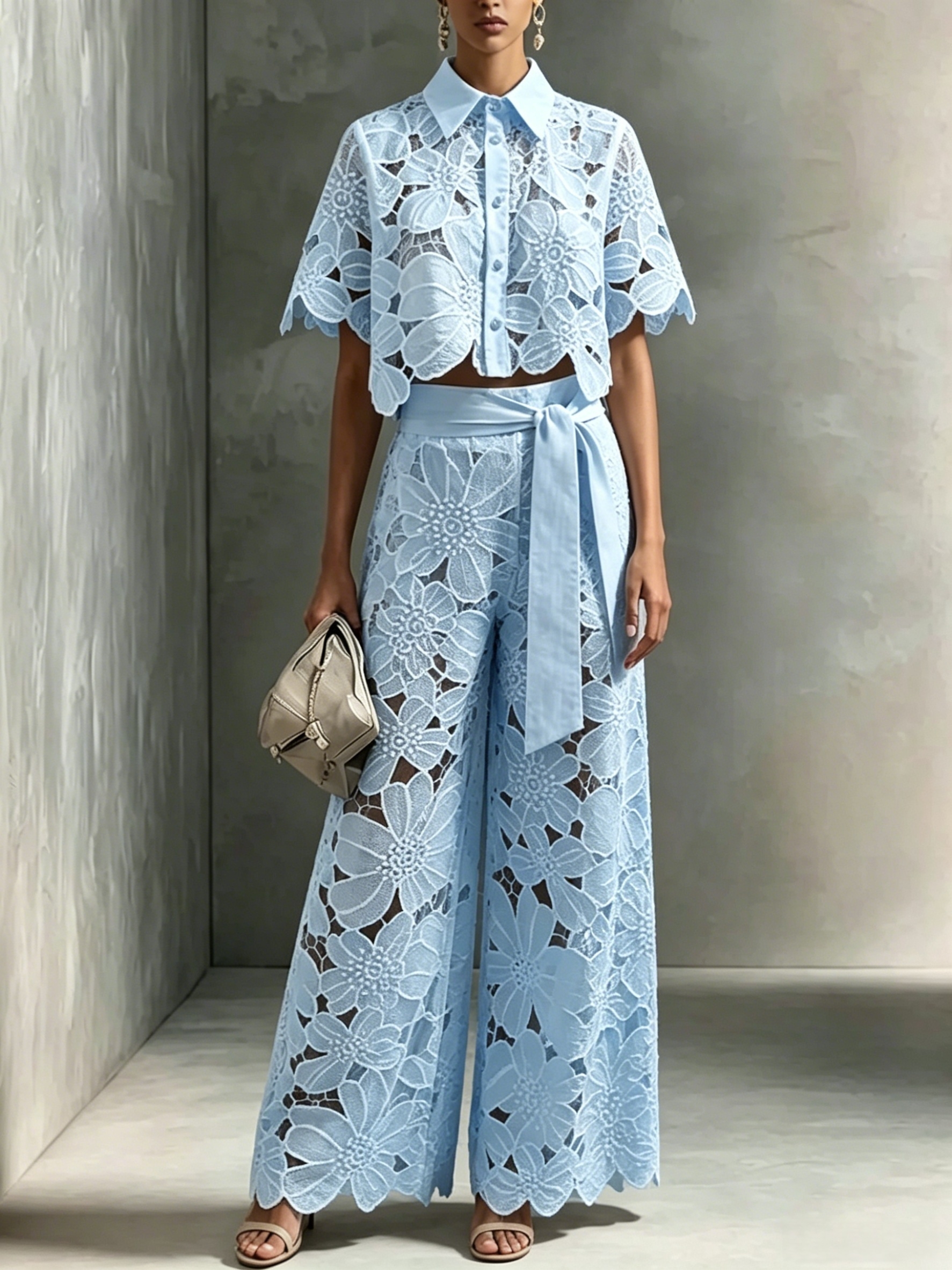 Elegant Women's Sets Sexy Lace - Women'S Formal Wear With Pants avis et prix