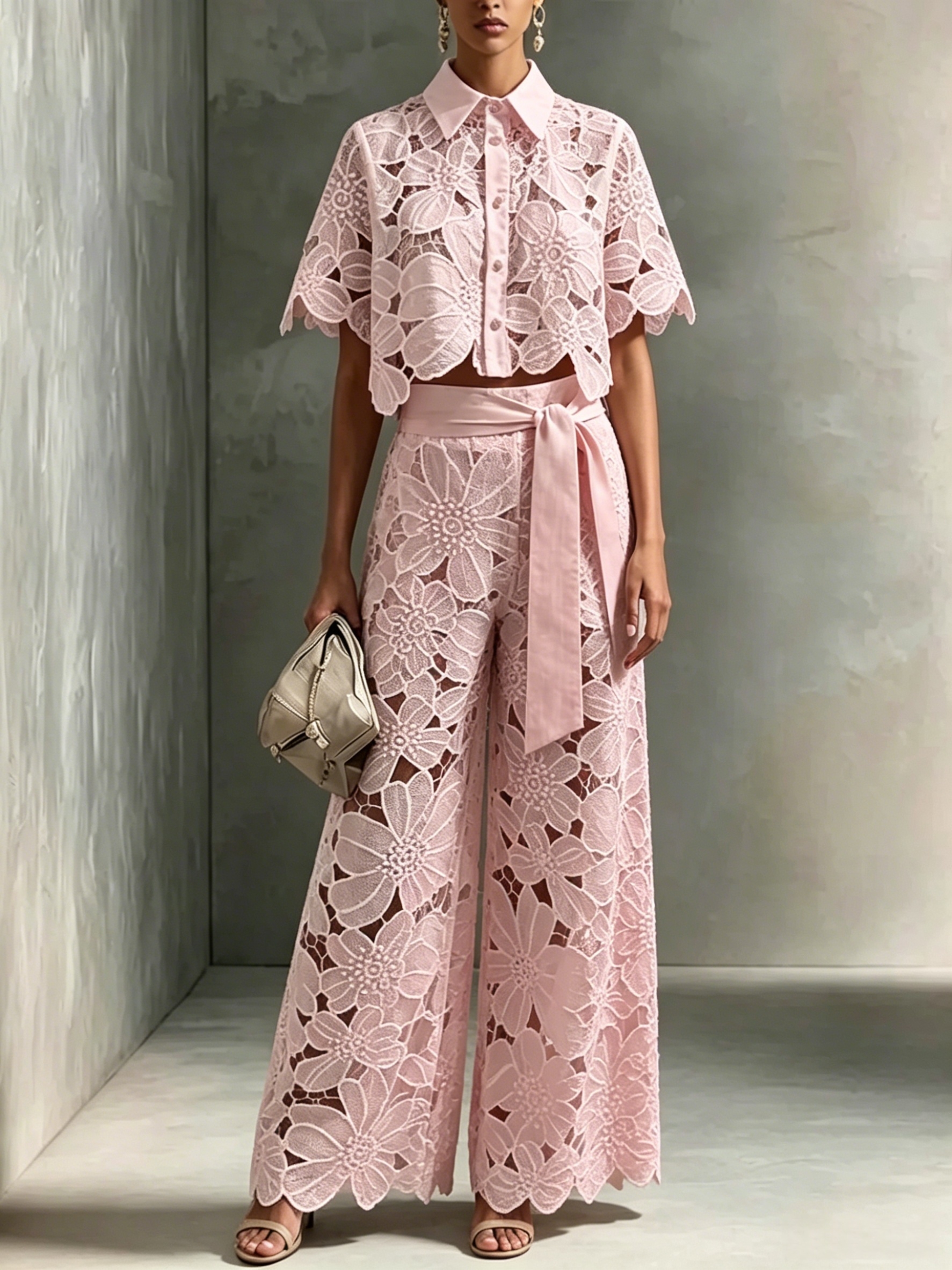 Elegant Women's Sets Sexy Lace - Women'S Formal Wear With Pants avis et prix