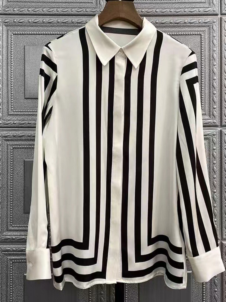 High Quality Silk Long Sleeved - Women Formal Wear Shirts avis et prix