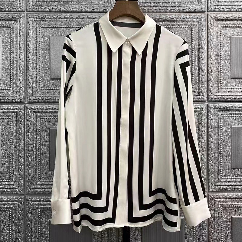 High Quality Silk Long Sleeved - Women Formal Wear Shirts avis et prix