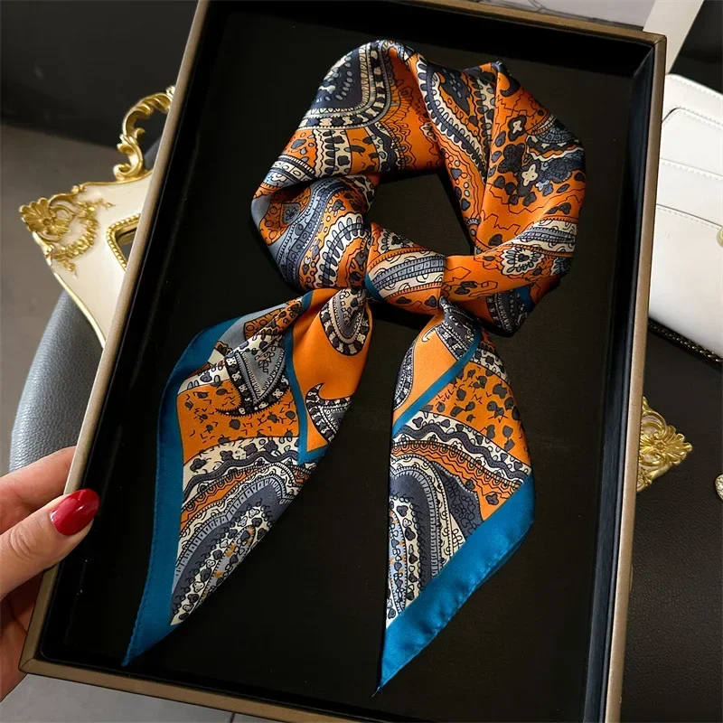 Floral Silk Imitation Scarf fo - Scarf Silk Neck avis et prix