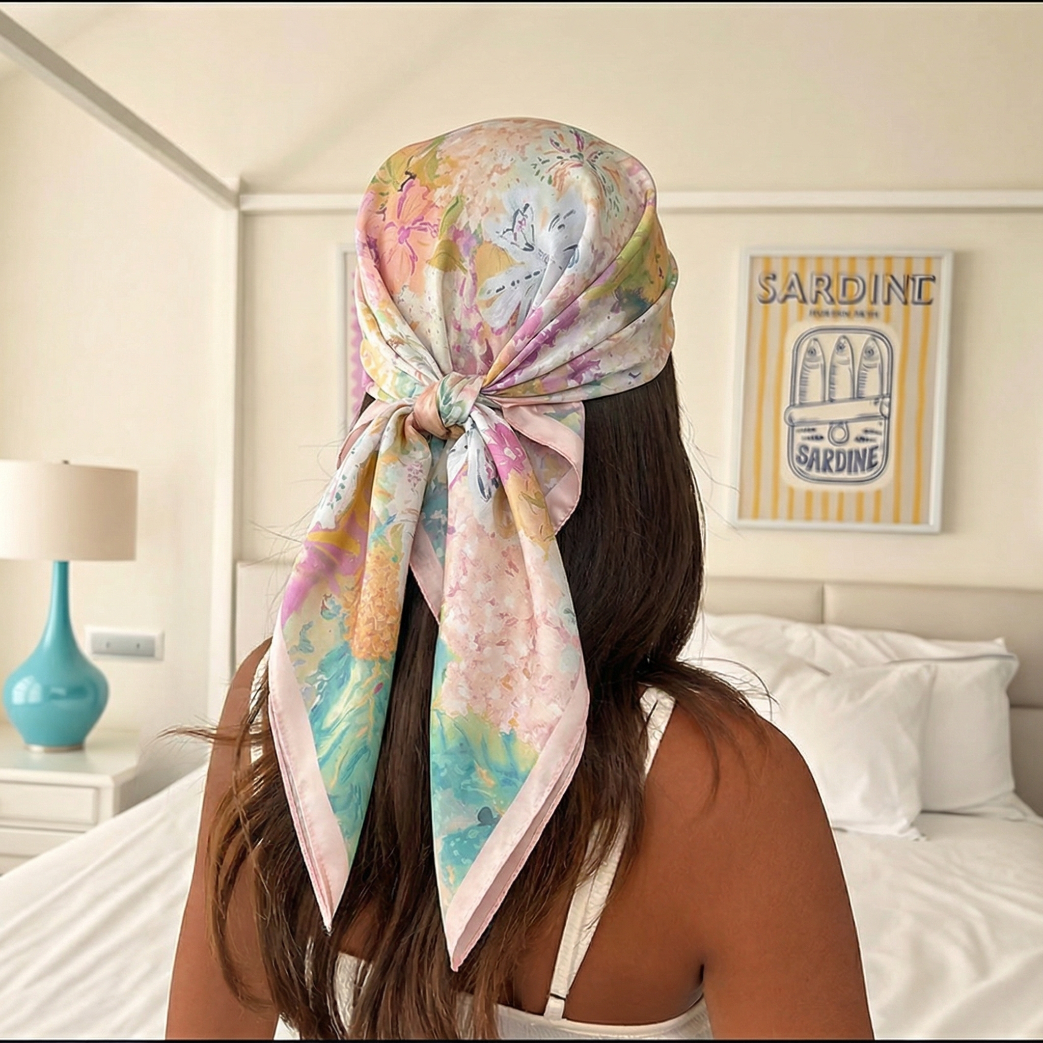 70*70cm Square Silk Scarf for  - Scarf Silk Neck avis et prix