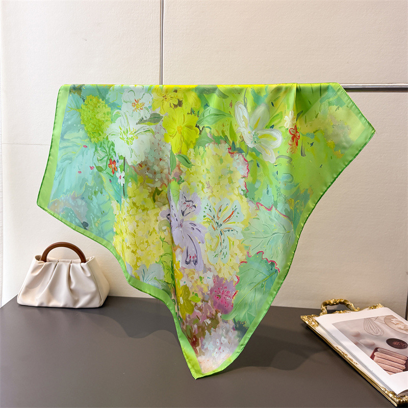 70*70cm Square Silk Scarf for  - Scarf Silk Neck avis et prix