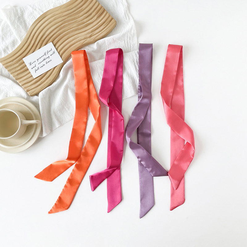 4x100cm Satin Silk Narrow Scar - Scarf Silk Neck avis et prix
