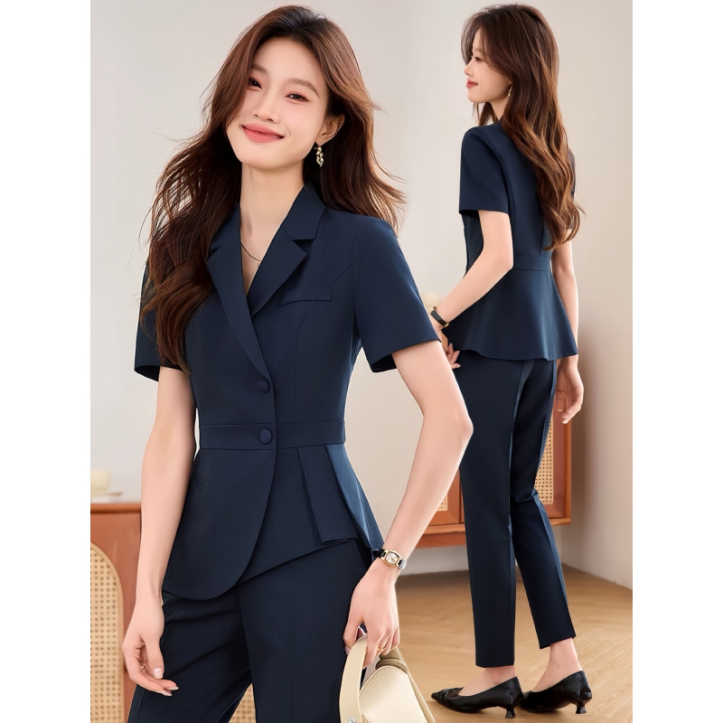 Navy blue women's thin profess - Women Formal Wear Shirts avis et prix