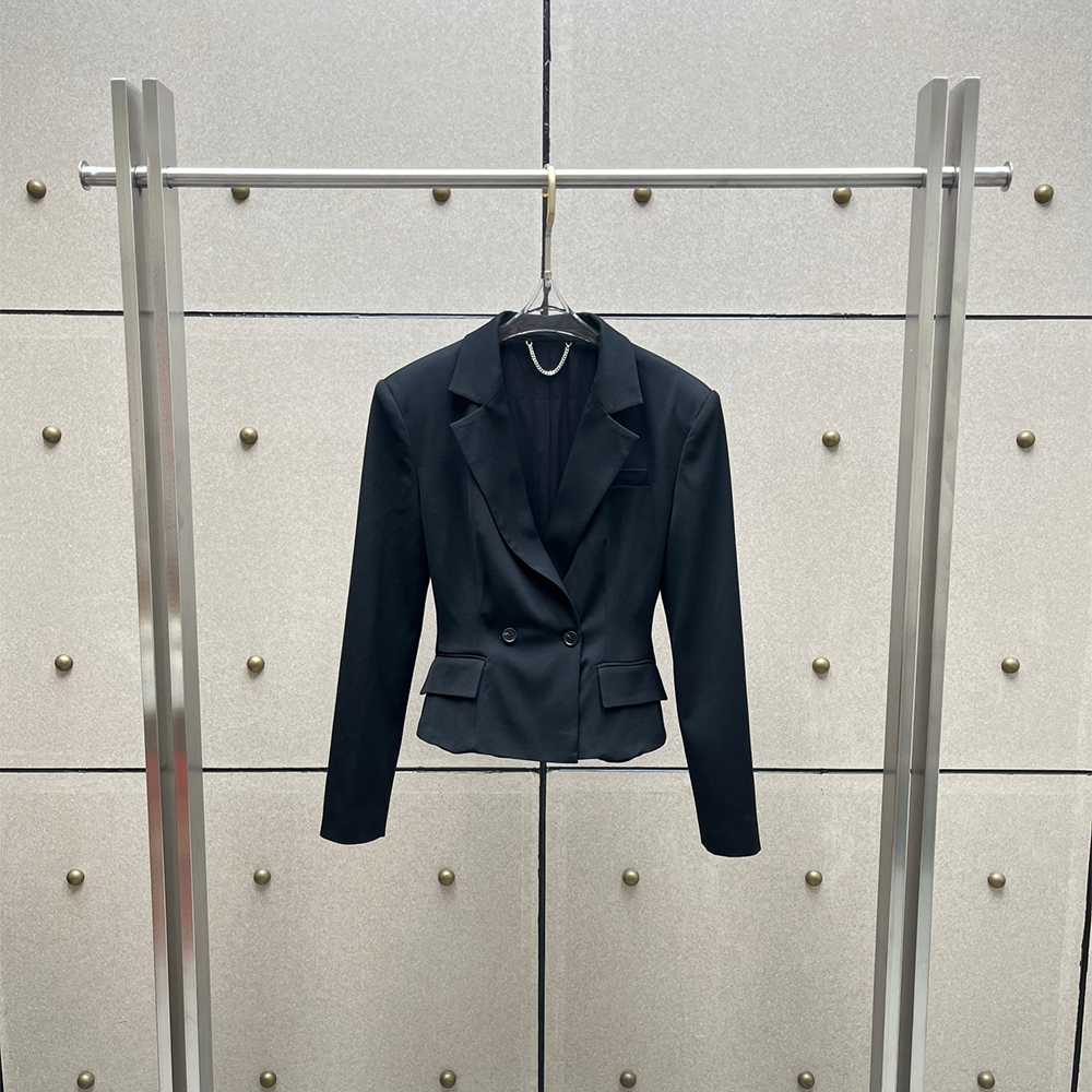 Y2K Cropped Wool Blend Blazer  - Tailored Coat Wool avis et prix